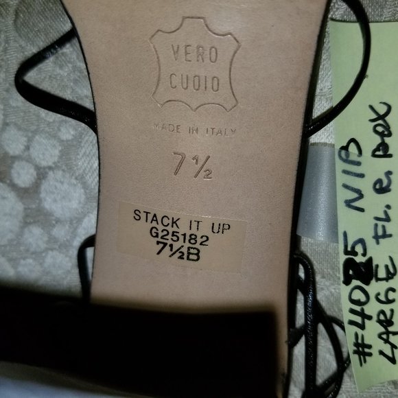 #4025 NIB Kenneth Cole Black Leather Gladiator 7.5 - Picture 14 of 16